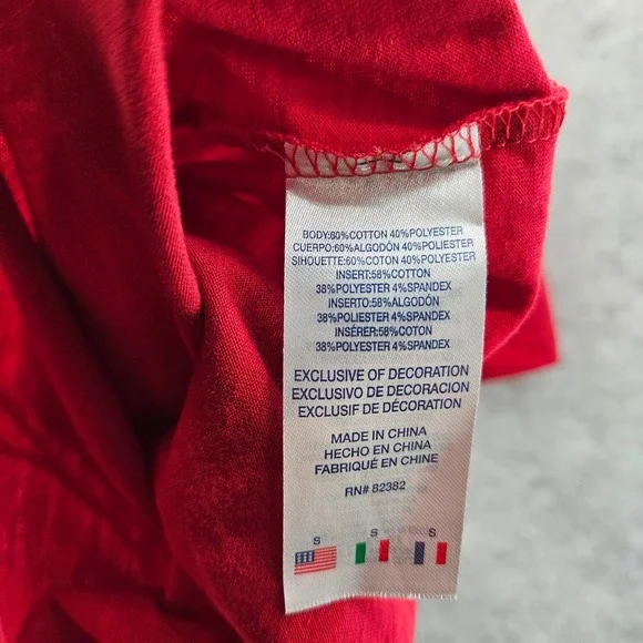 Champion T Shirt Red Authentic Athleticwear Size Youth Small EUC - Picture 5 of 6